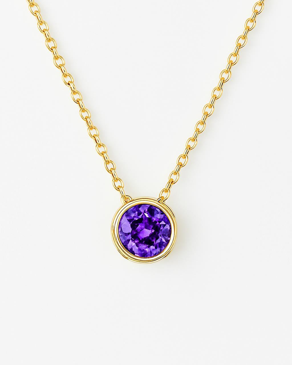 Birthstone necklace June amethyst