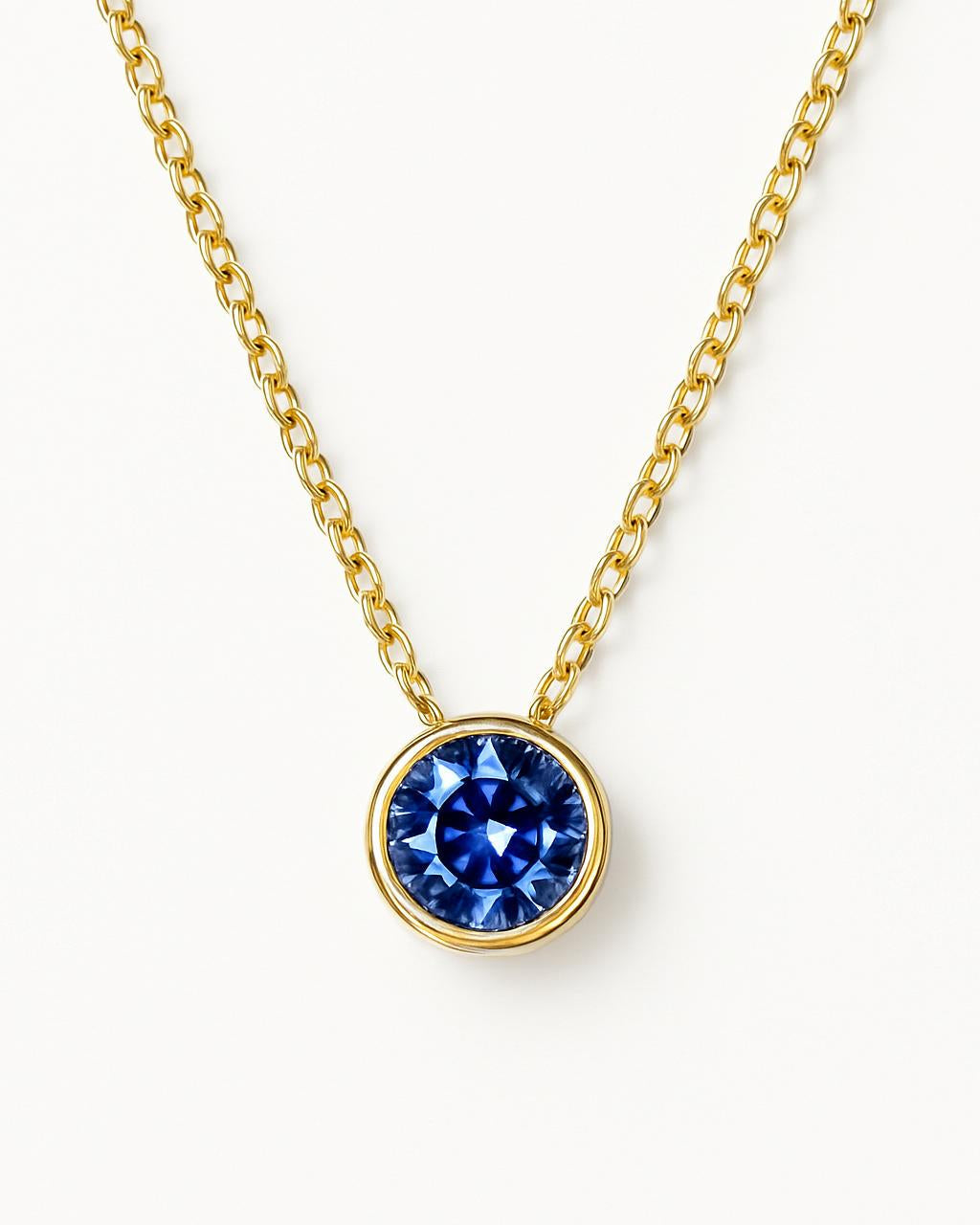 Birthstone necklace September sapphire