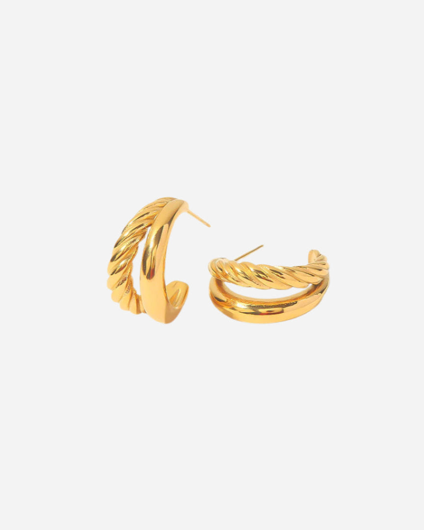 Anaëlle Layered Gold Hoops