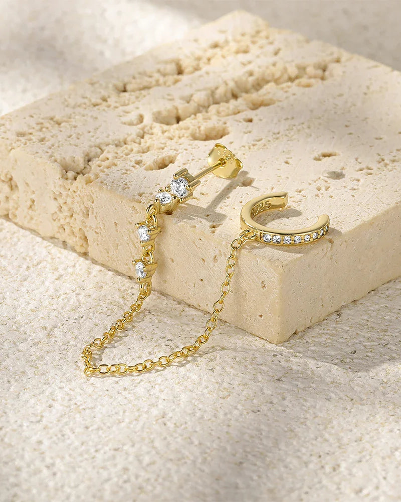 Audra Chain Cuff Earrings 3