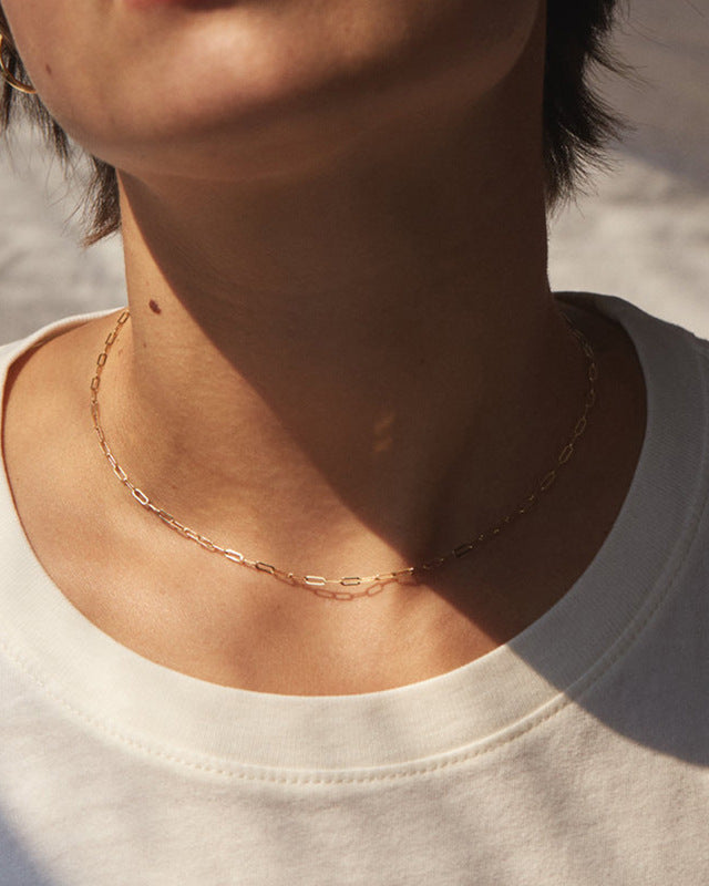 Inès Paperclip Chain Necklace silver