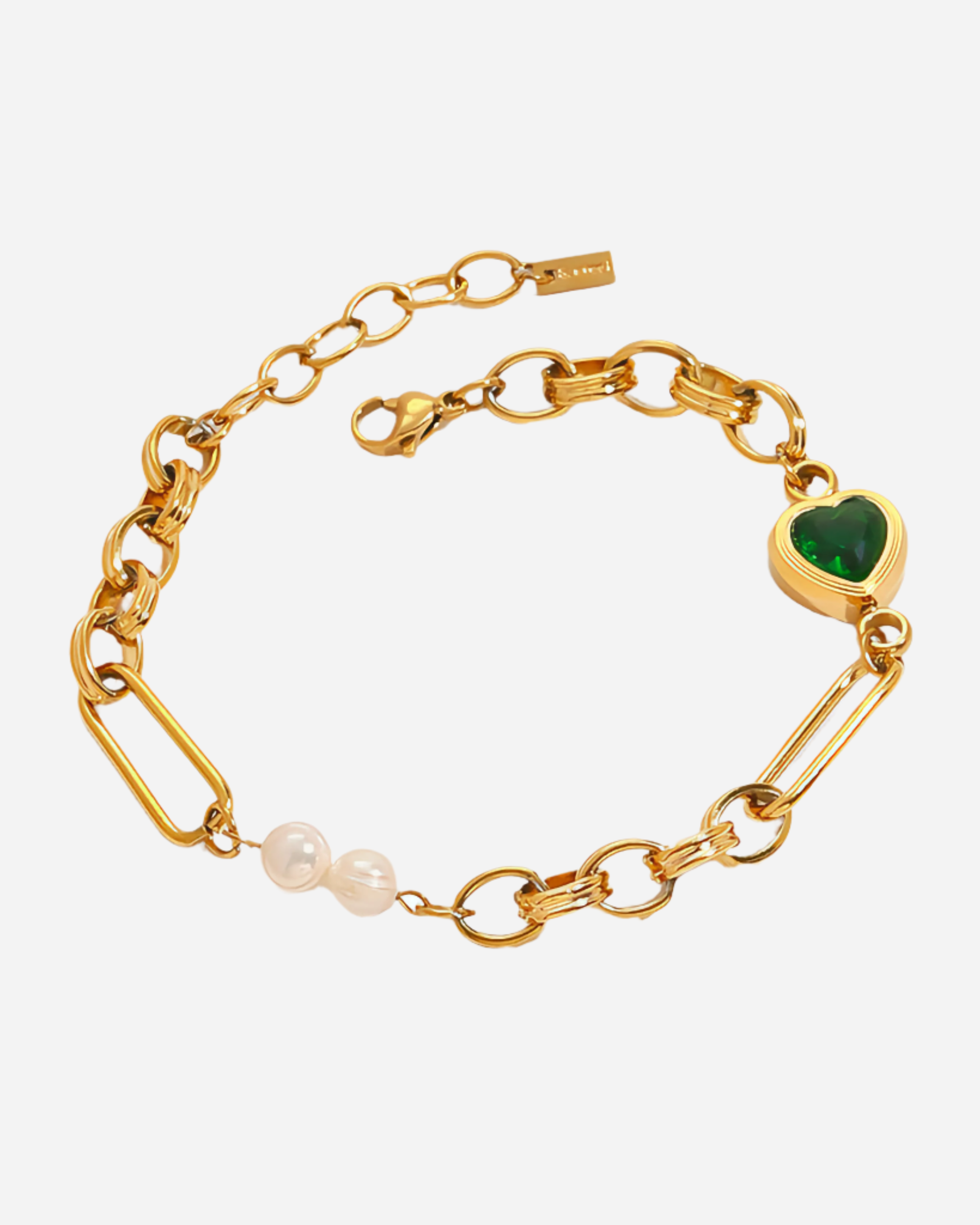 Emerald Pearl 18k Gold Bracelet