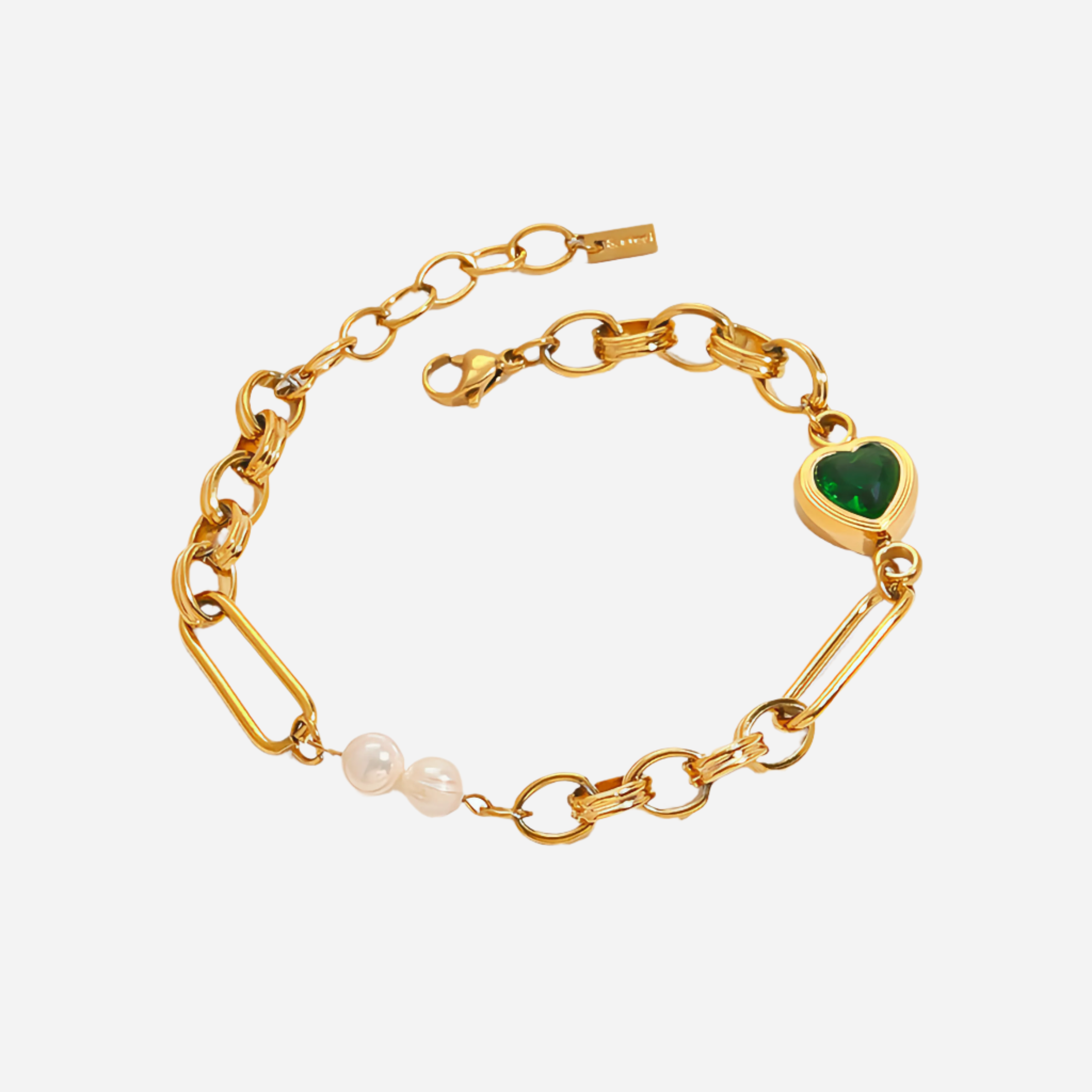 Emerald Pearl 18k Gold Bracelet