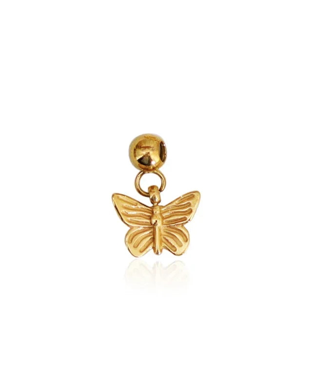 Butterfly gold charm pendant