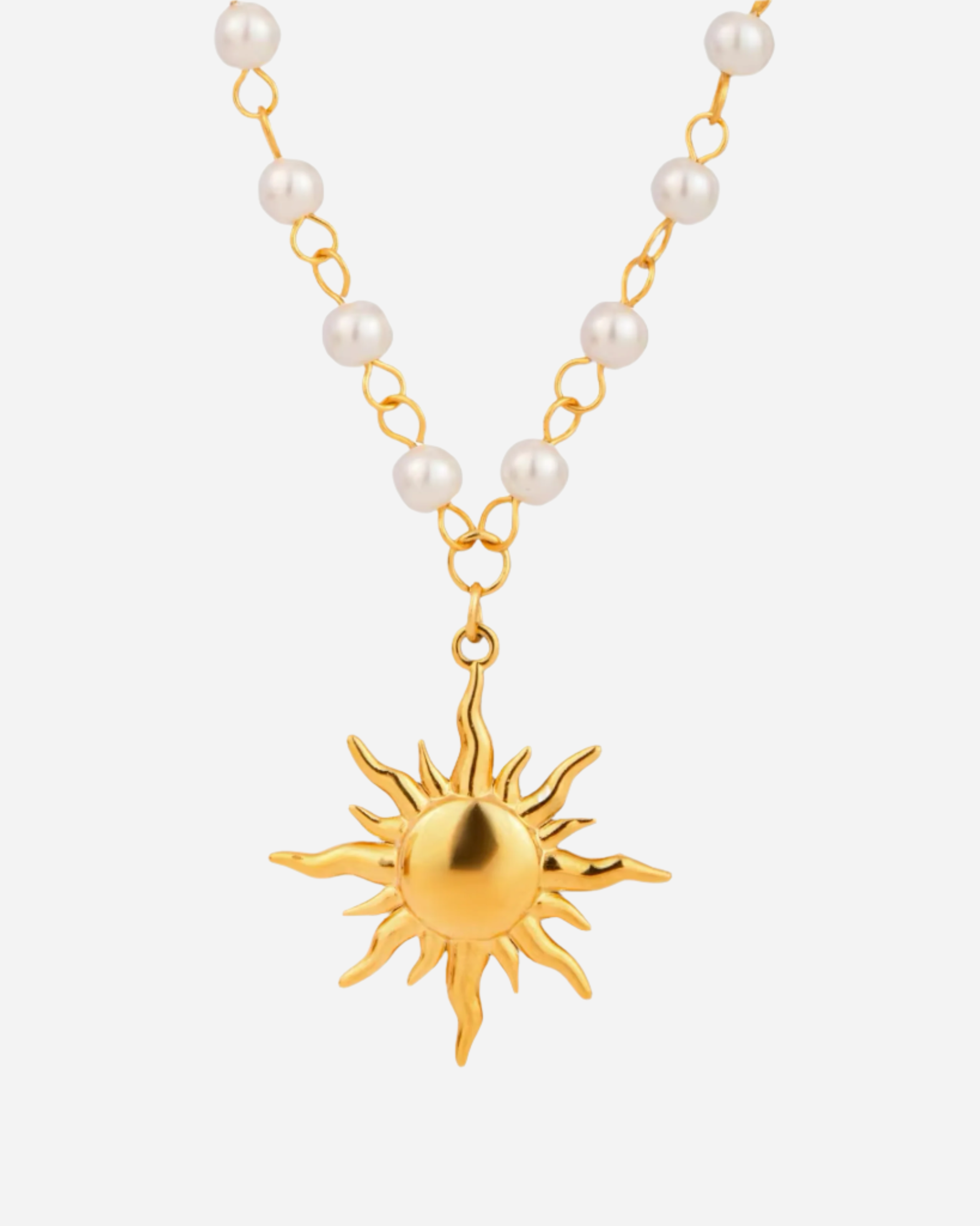 Solara Pearl Sun Necklace