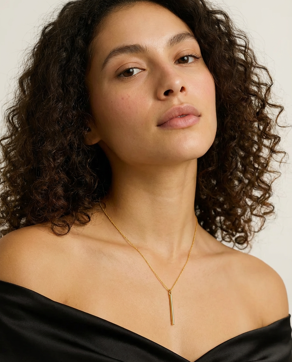 Camila Bar Necklace silver