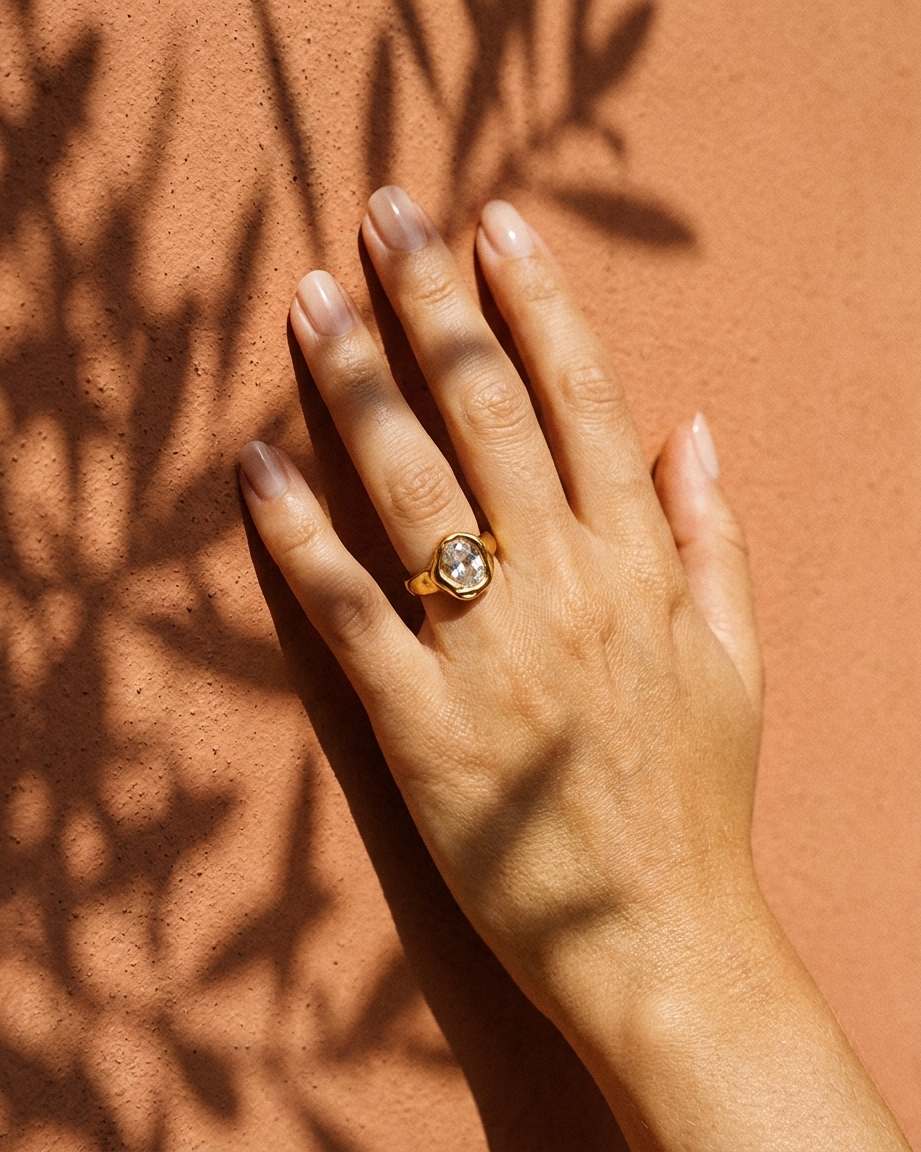 Suri Ring on hand Mediterranean lifestyle