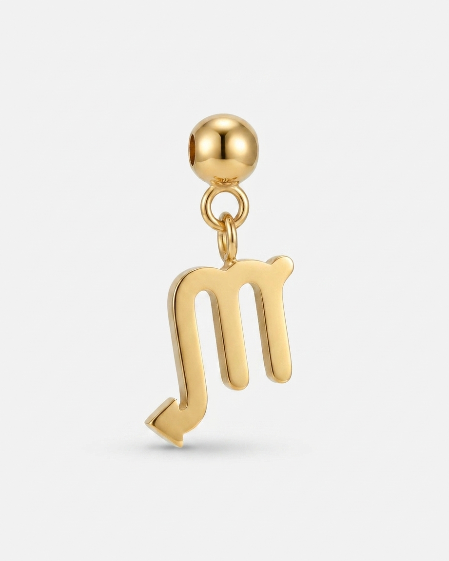 Scorpio gold zodiac charm