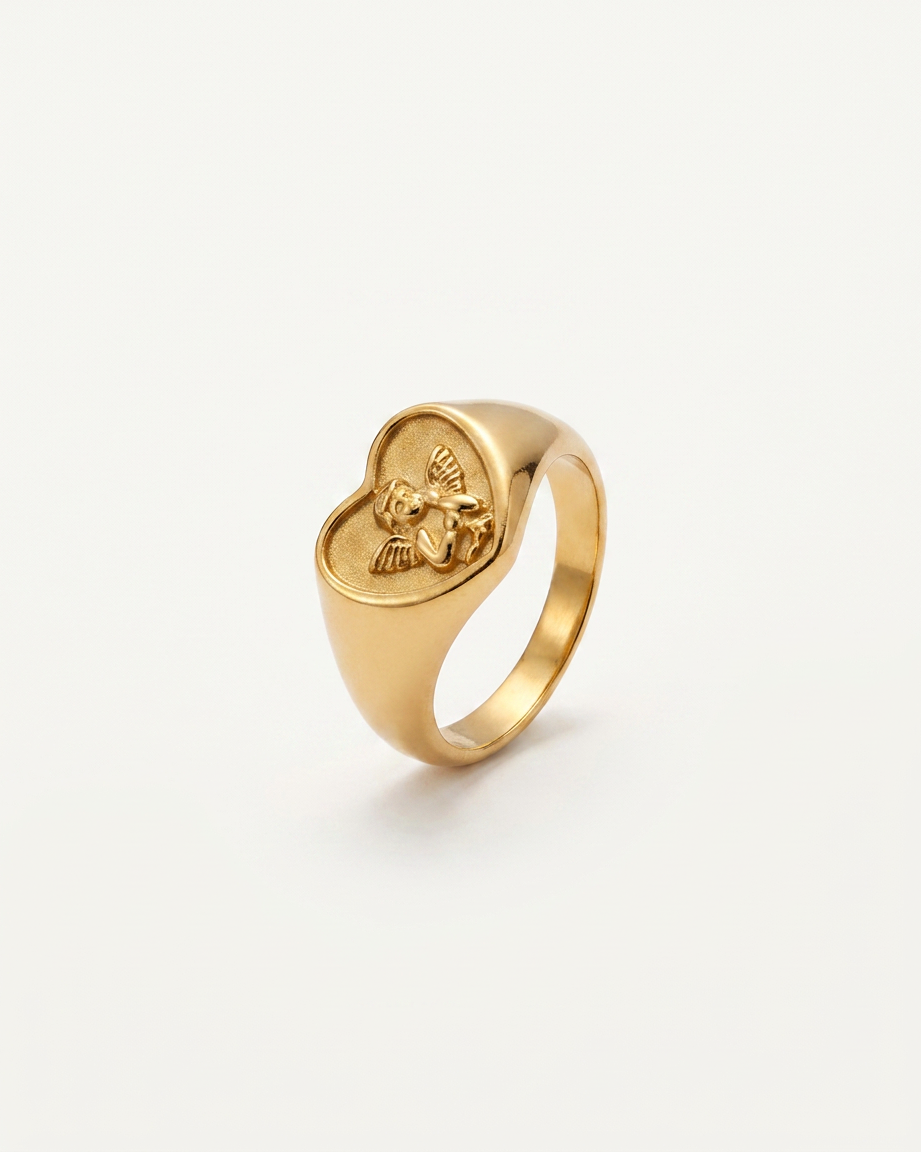 Angel Ring gold pearl ring