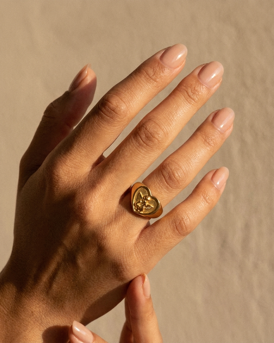 Angel Ring worn on hand