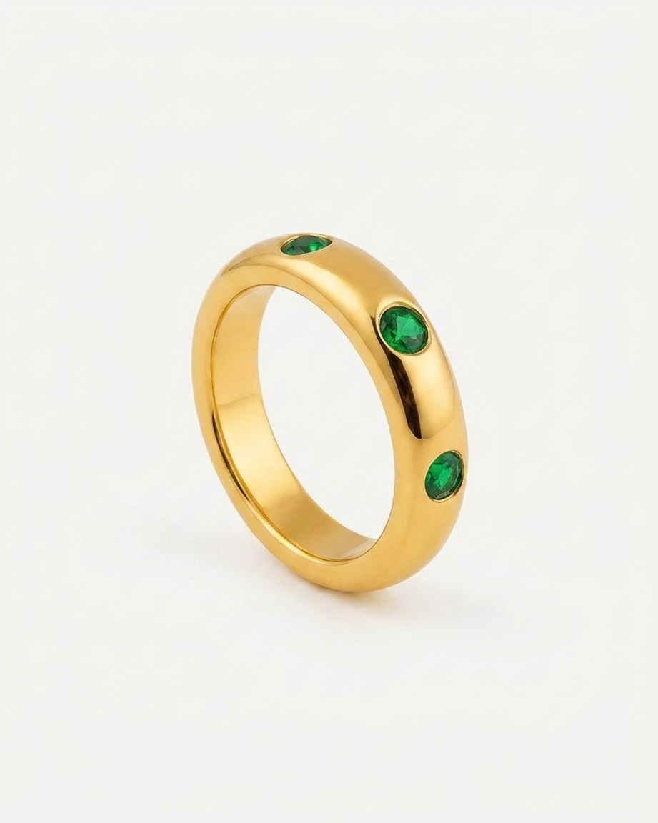 Vita Ring chunky gold band