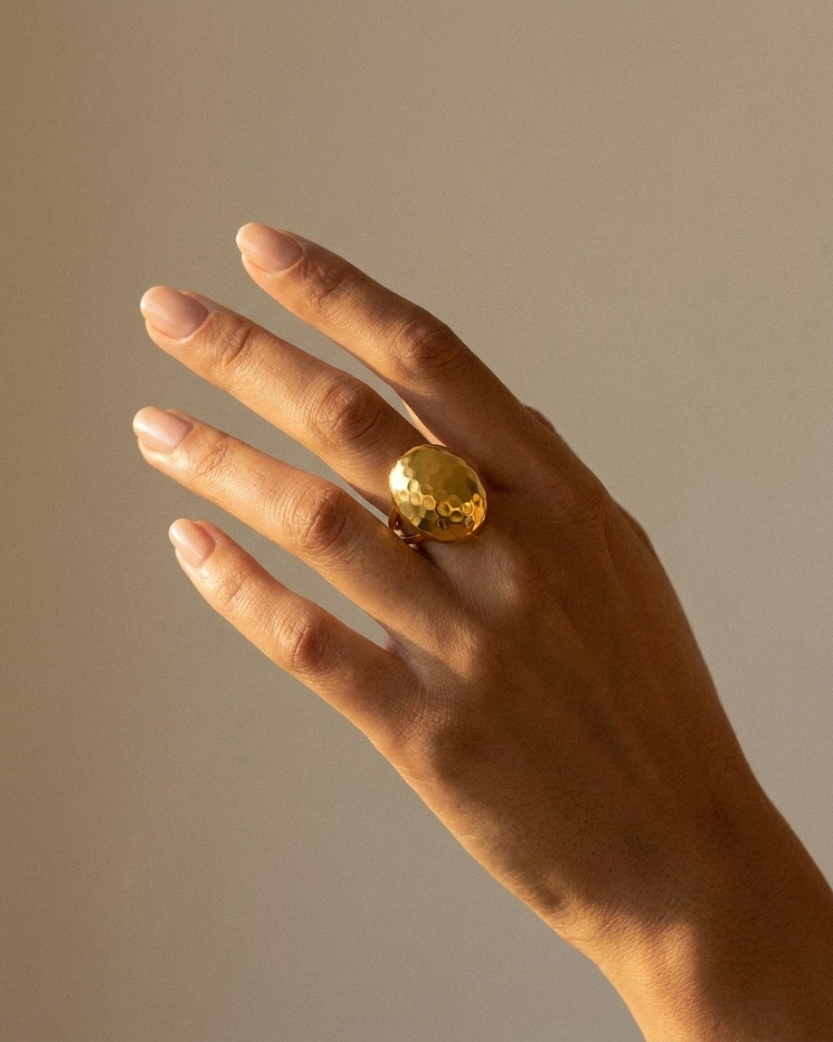 Dome Ring on hand