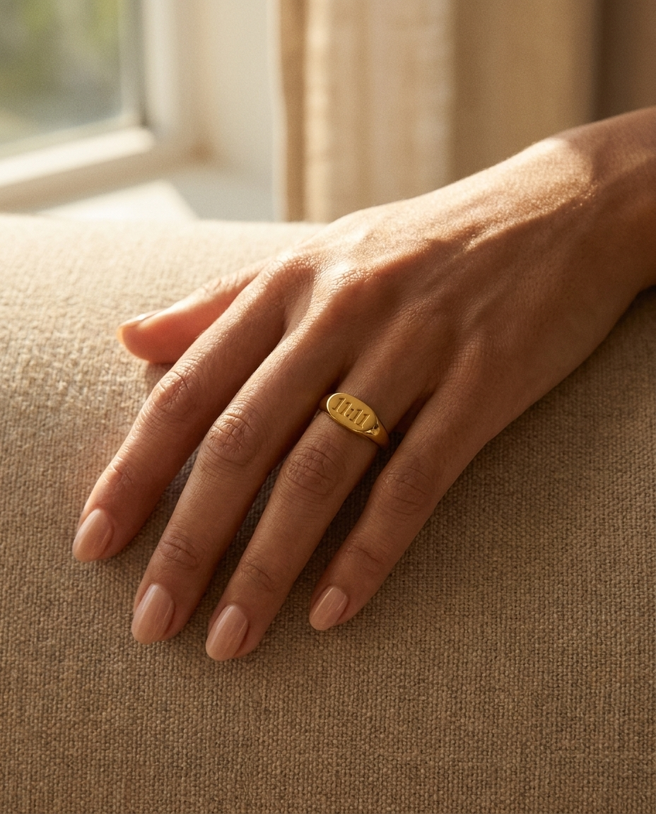 Lucky Ring warm on hand