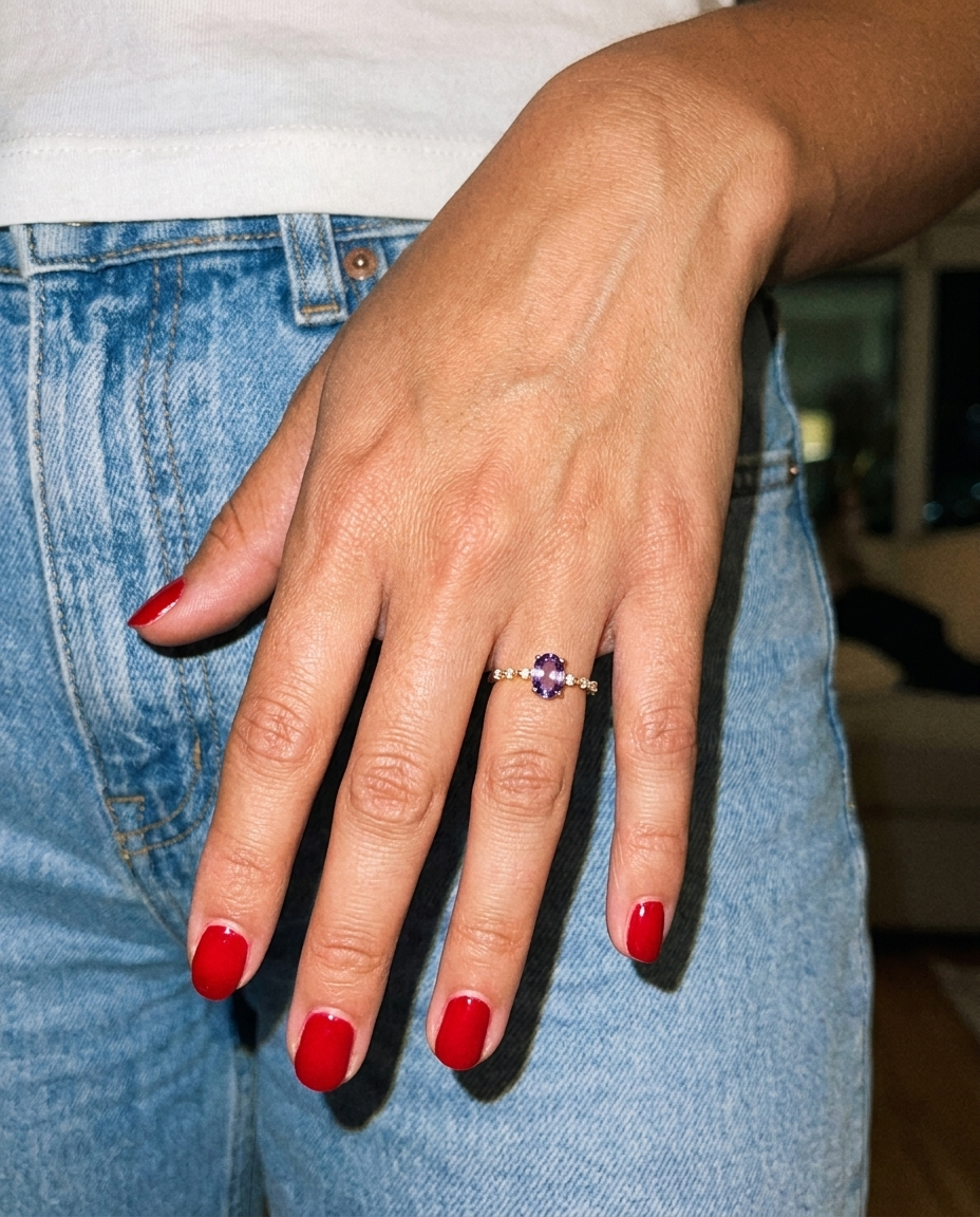 Evy Ring candid flash snapshot