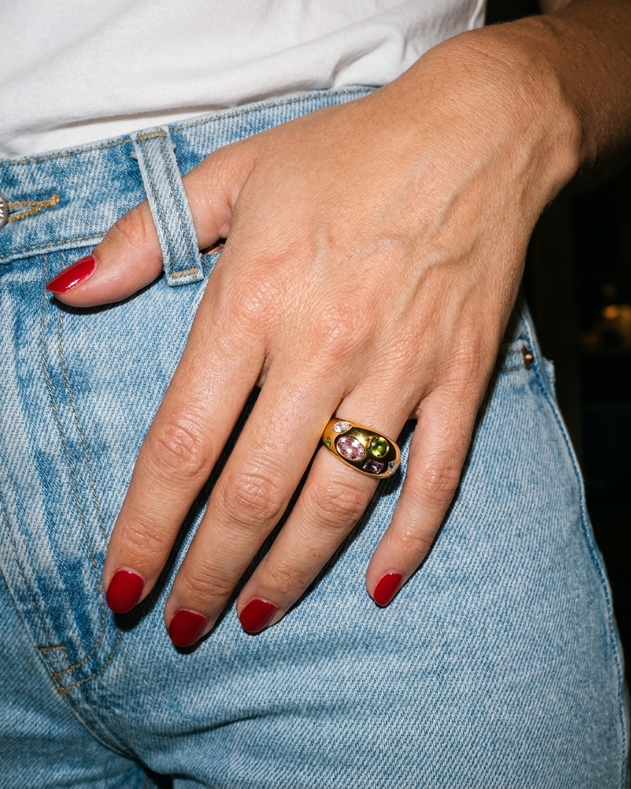 Solana Gem Ring candid flash snapshot