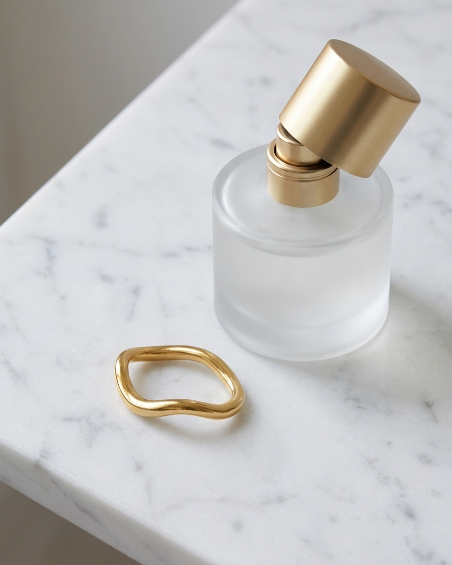 Yael Ring marble flatlay
