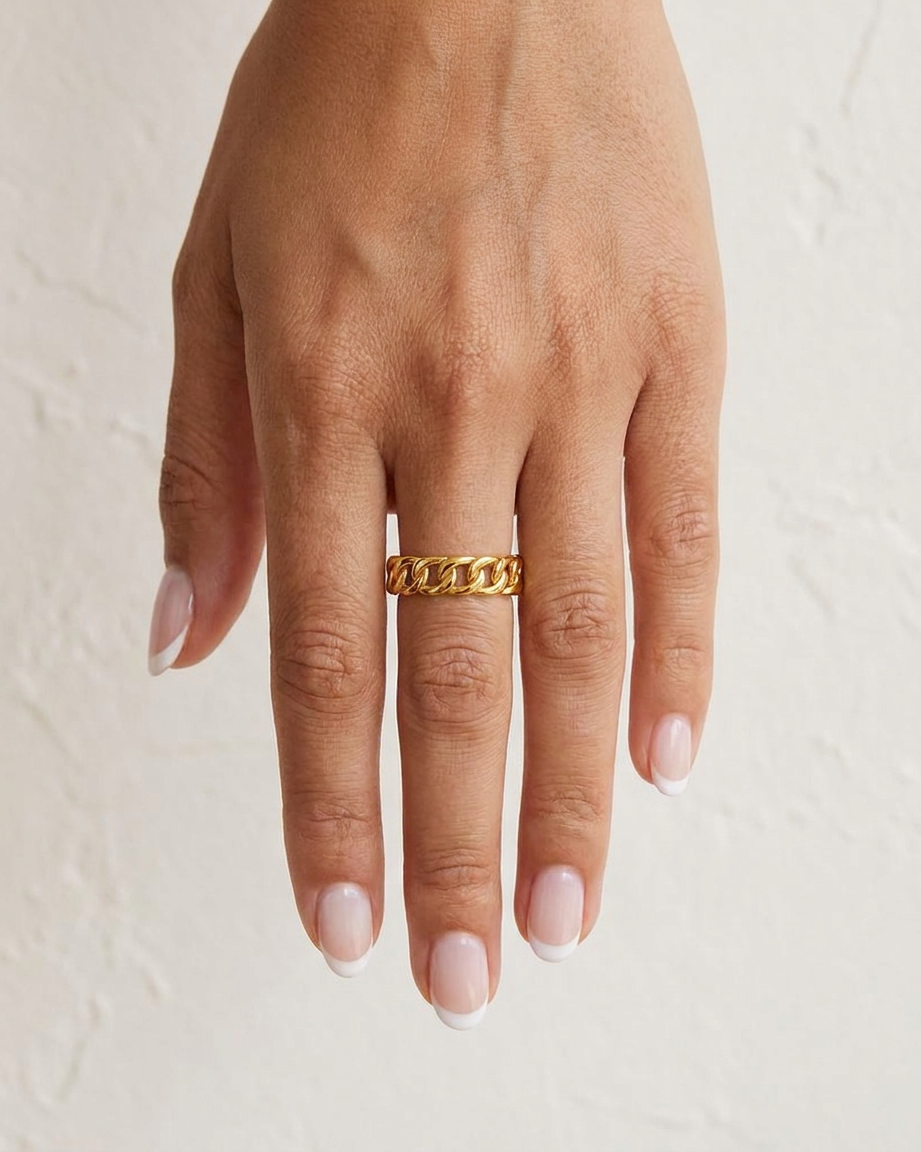 Aurelie Laurel Ring cream wall hand