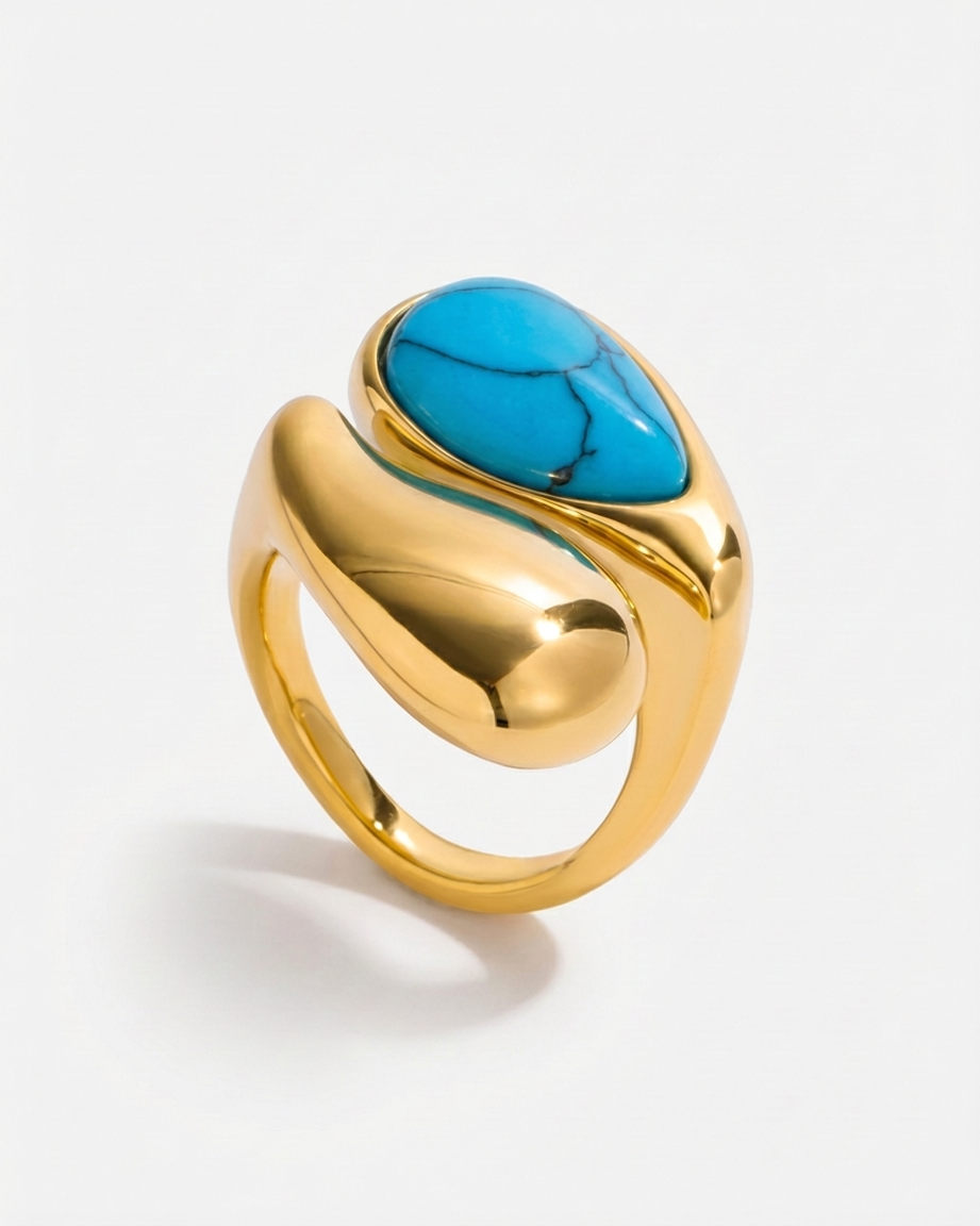 Turquoise Curve Ring hero packshot