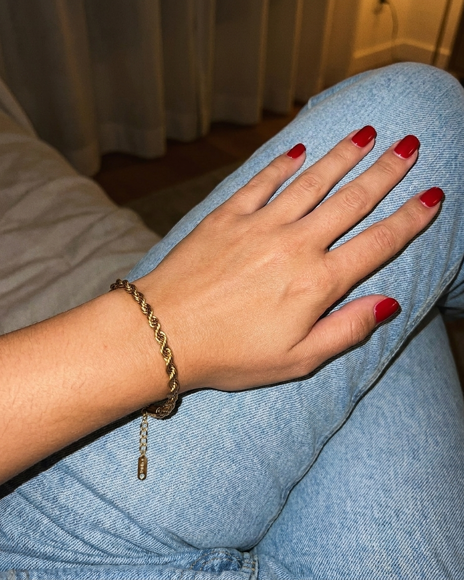 Gia Bracelet candid flash