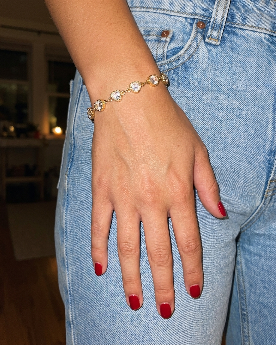 The Lune Bracelet candid flash