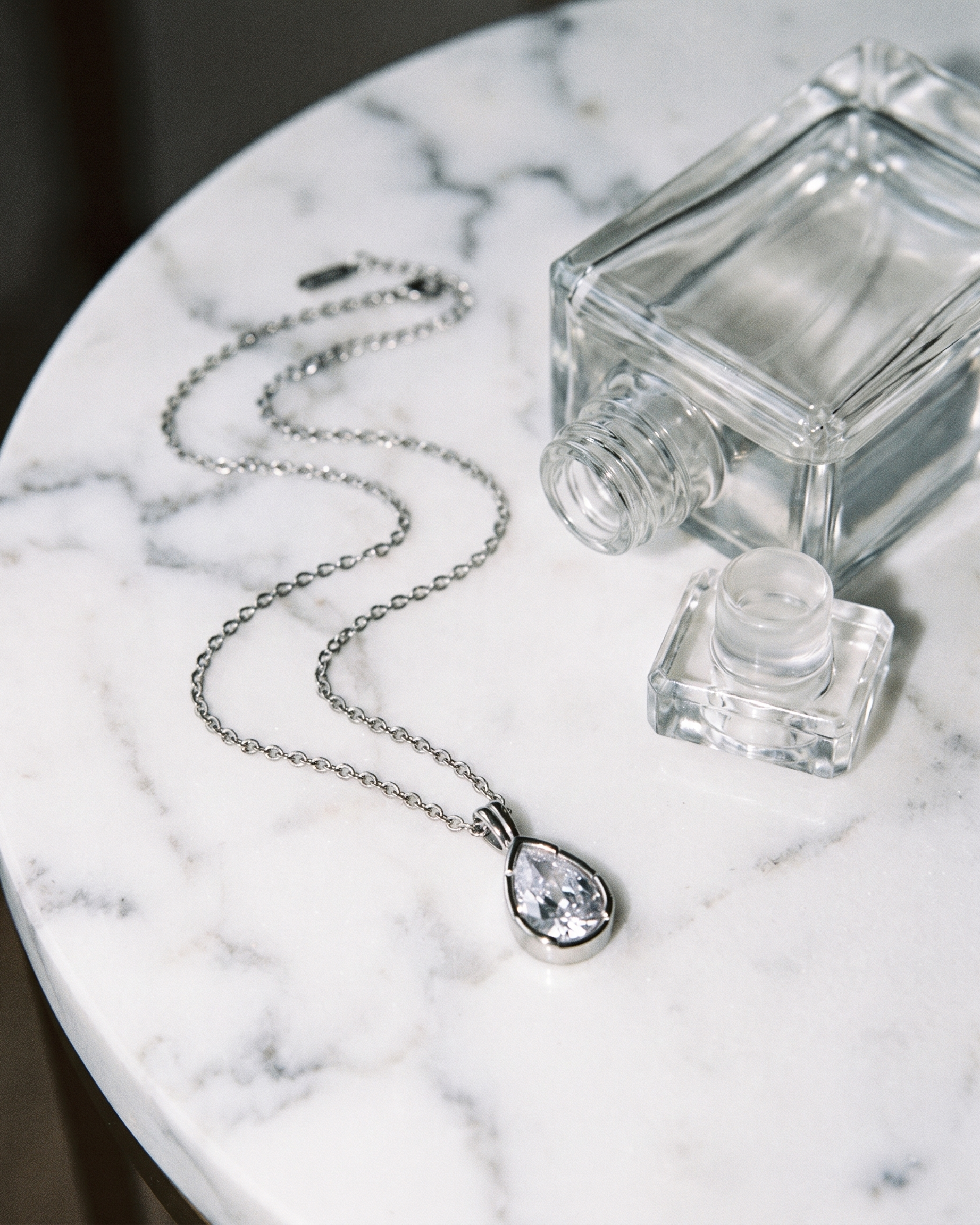 Colette Necklace silver flatlay