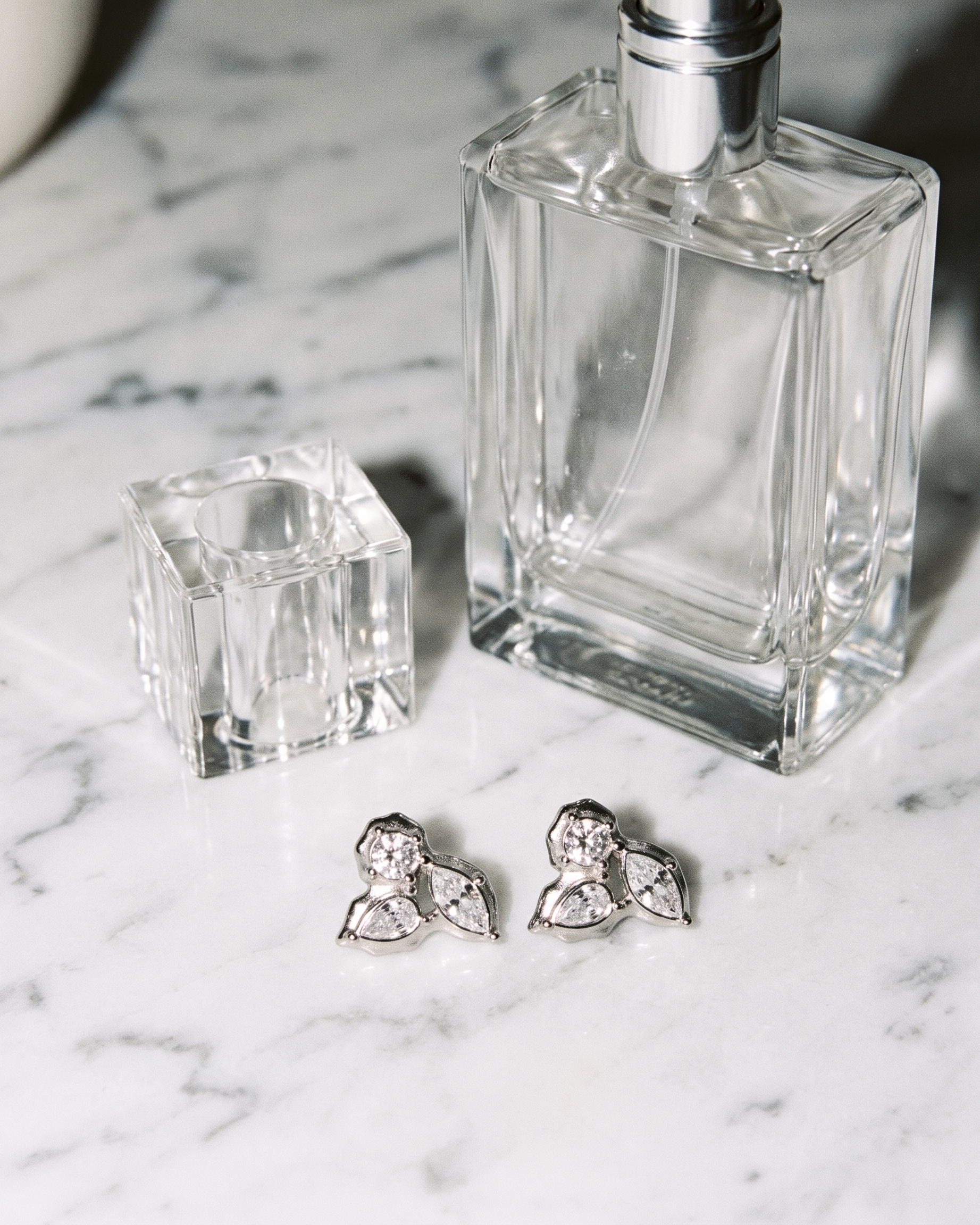 Willow Earrings silver flatlay