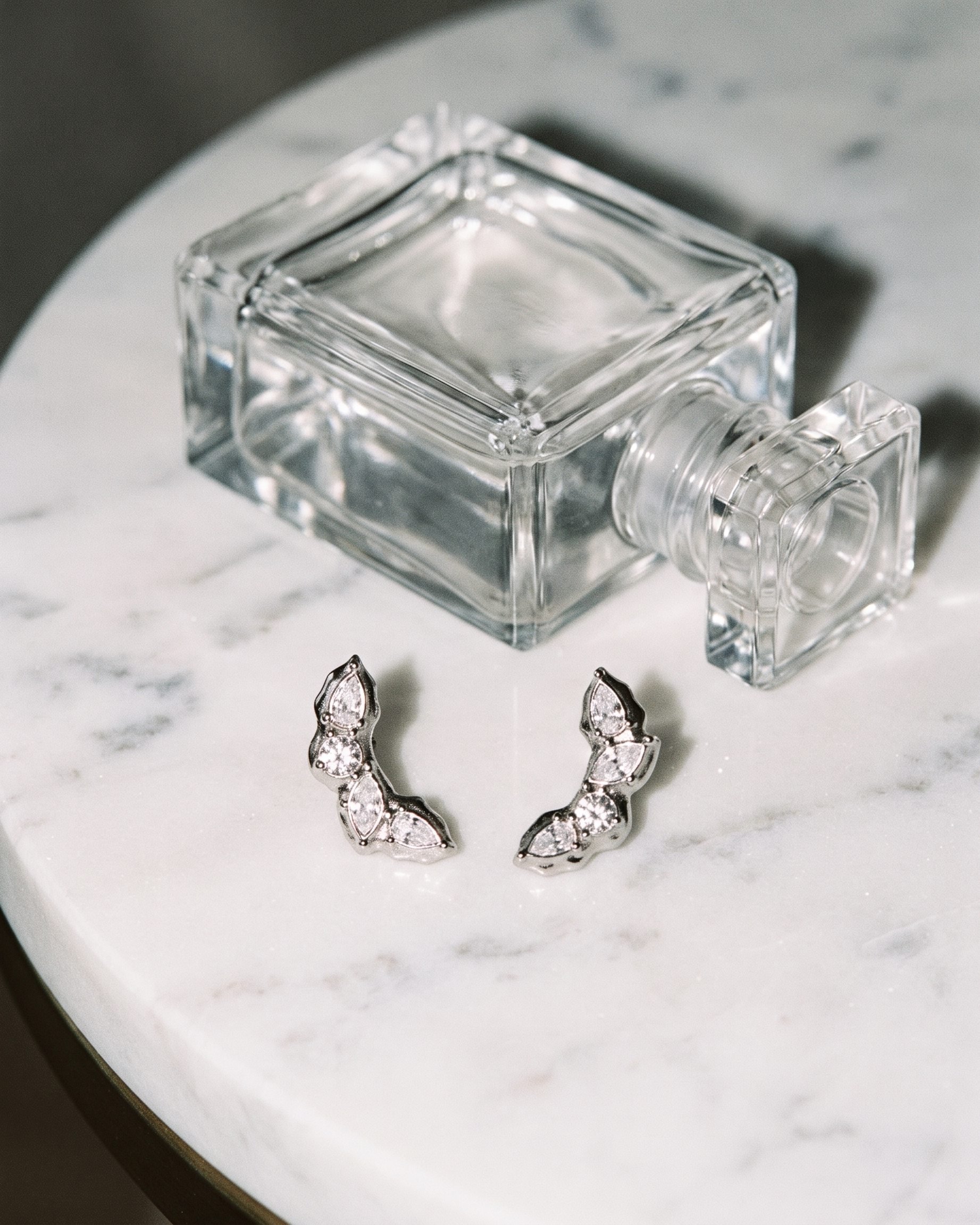 Laurel Earrings silver flatlay