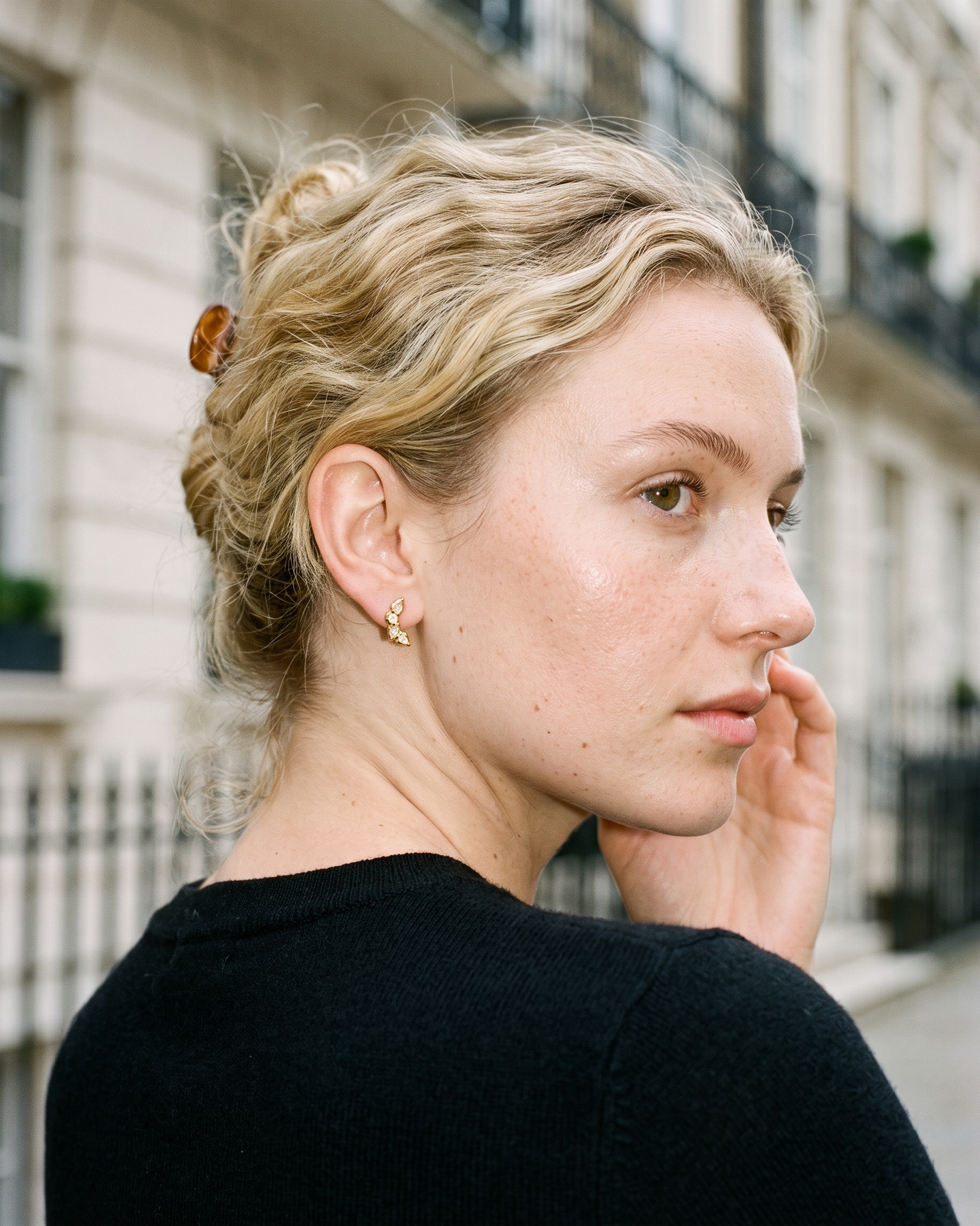 Laurel Earrings on model