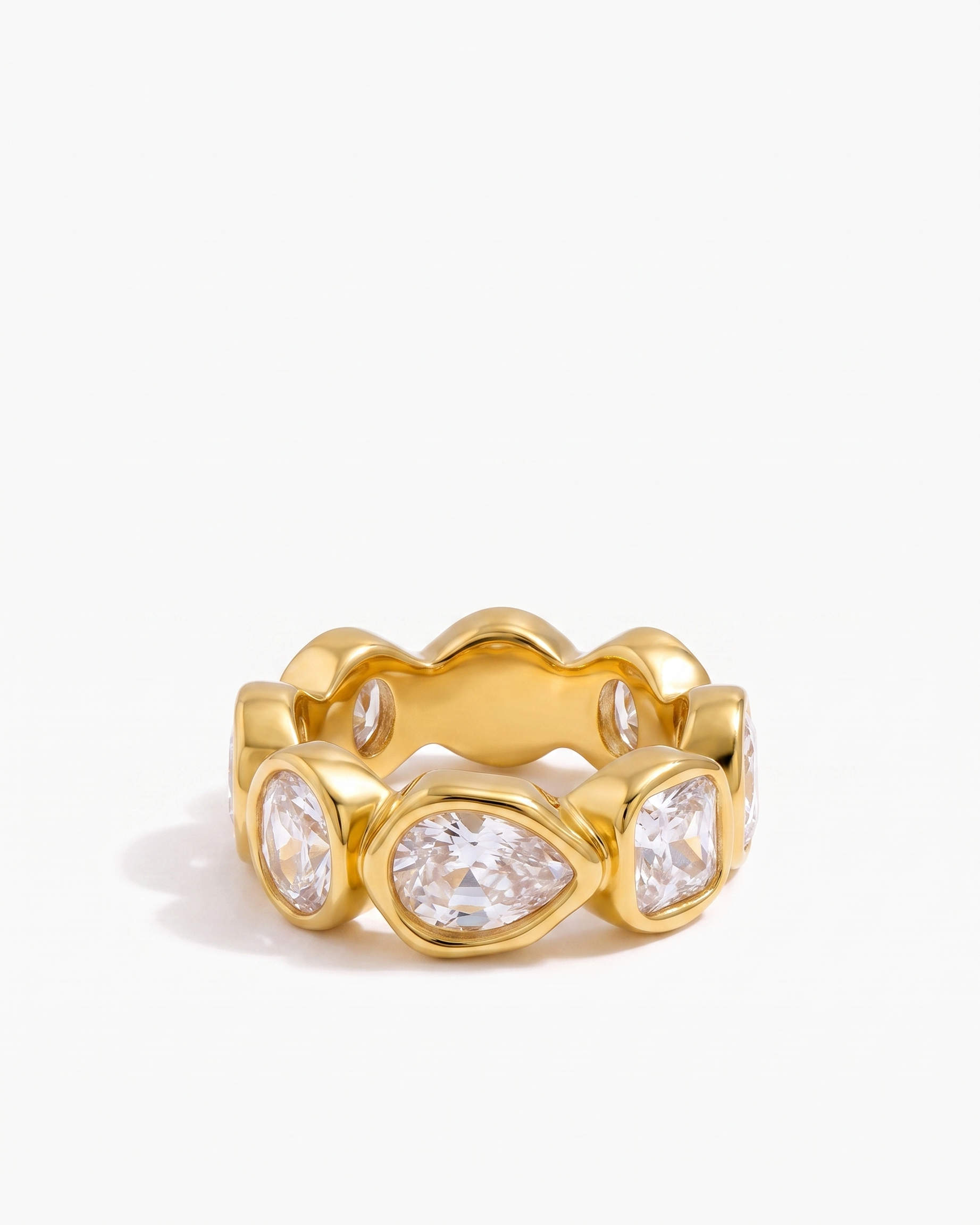 Lison zircon band ring side profile