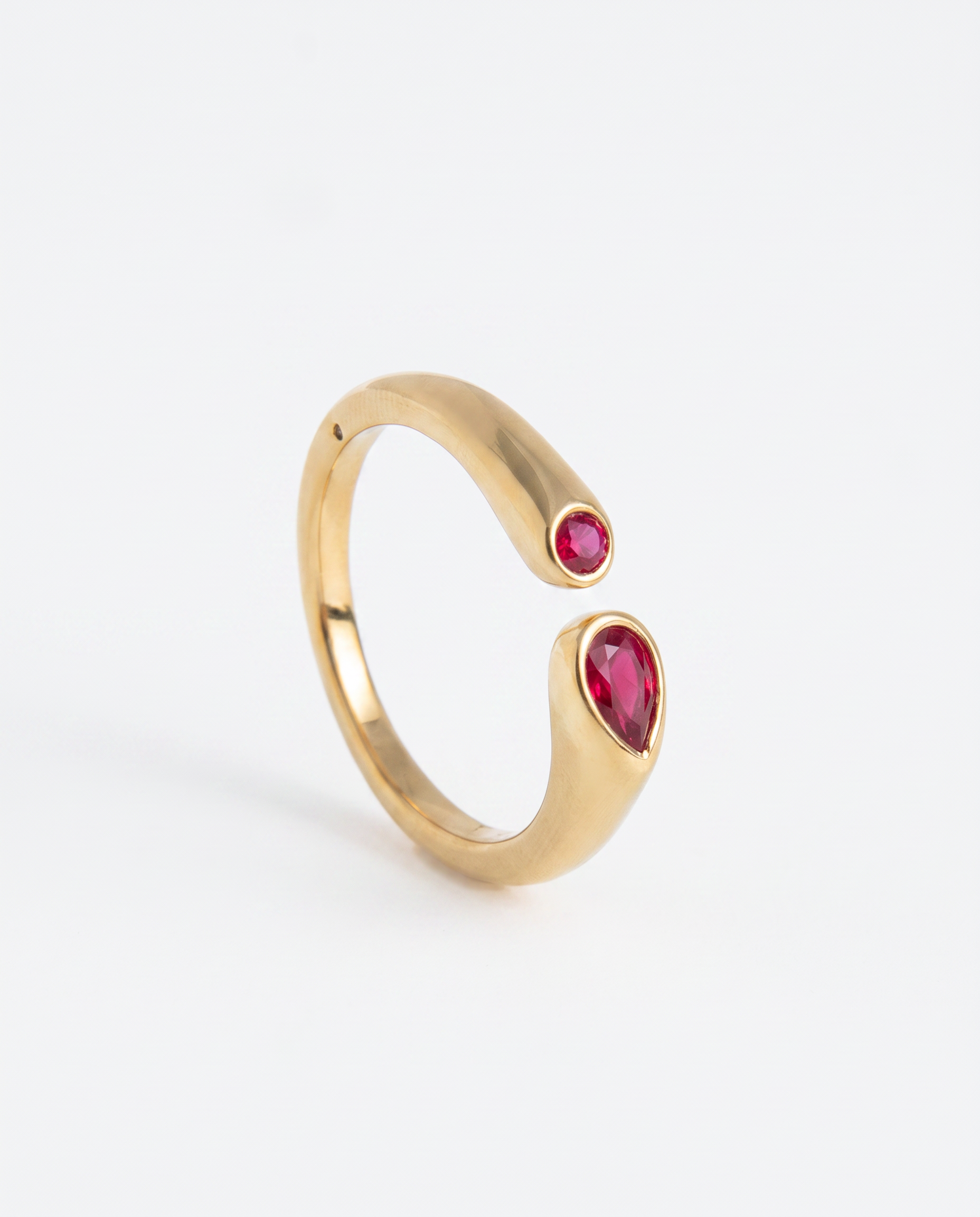 Birthstone ring July ruby red