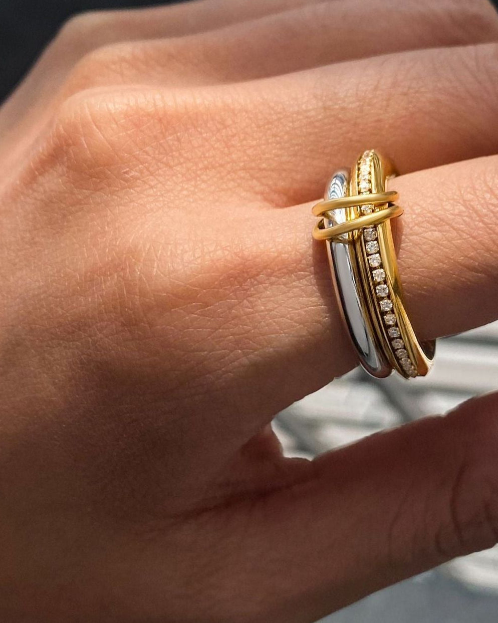 Élodie Two-Tone Ring Stack 2