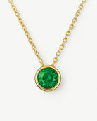 Birthstone necklace May emerald