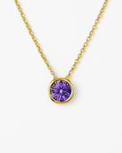 Birthstone necklace February violet
