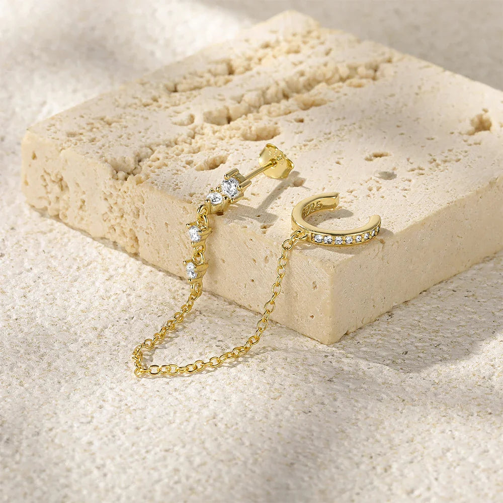 Audra Chain Cuff Earrings 3