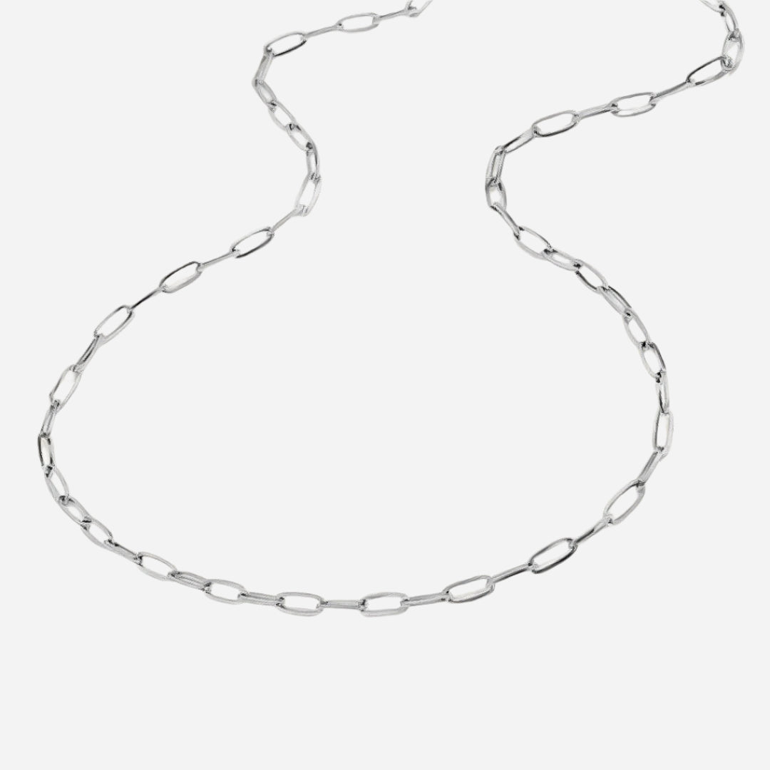 Inès Paperclip Chain Necklace in silver