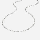 Inès Paperclip Chain Necklace in silver