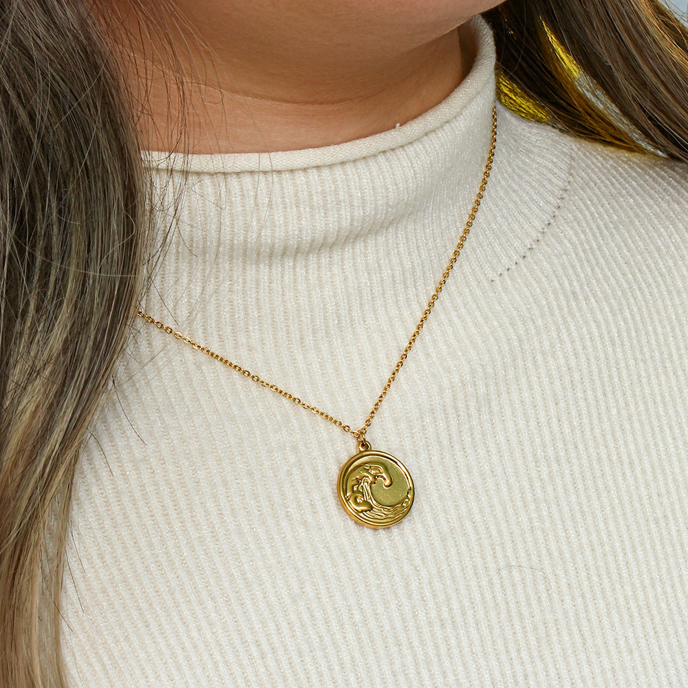 Ophélie Wave Pendant Necklace