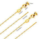 Adjustable fine gold cable chain necklace