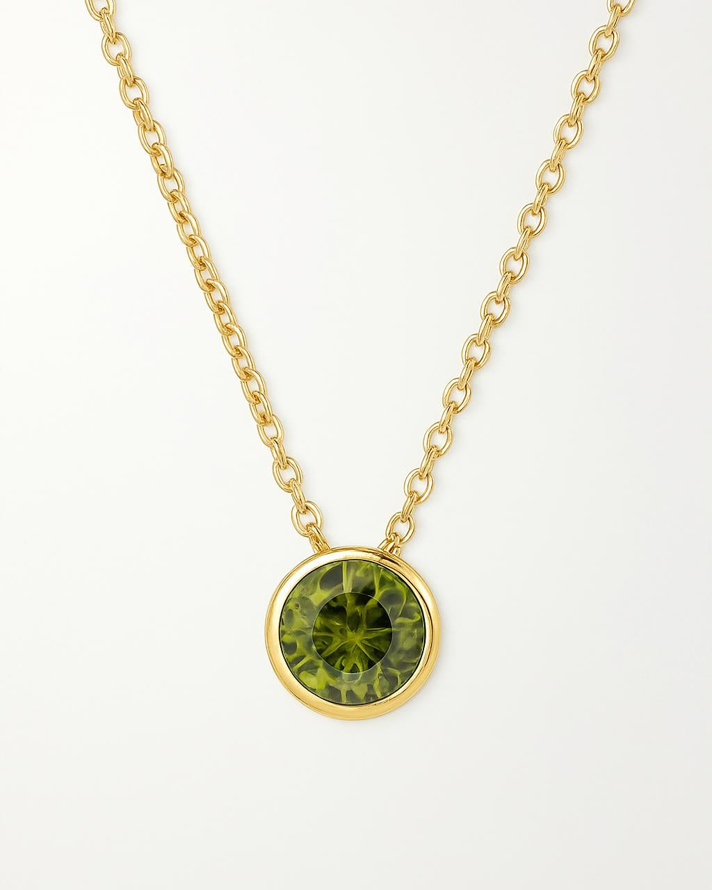 Birthstone necklace August peridot