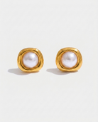 Romy Pearl Studs - front pair
