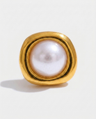 Romy Pearl Studs - macro detail
