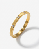 Calla Stacking Ring close-up gold band