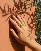 Bianca Pearl Ring on hand Mediterranean lifestyle chunky gold