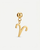 Aries gold zodiac charm pendant