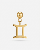 Gemini gold zodiac charm