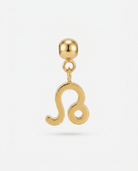 Leo gold zodiac charm pendant