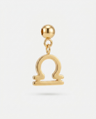 Libra gold zodiac charm