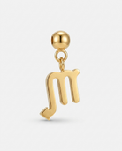Scorpio gold zodiac charm pendant