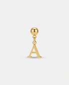 Gold initial A charm pendant