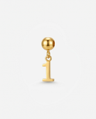 Gold number 1 charm pendant